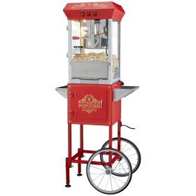 VEVOR Popcorn Popper Machine 8 Oz Popcorn Maker with Cart 850W 48 Cups Red VEVOR Popcorn Popper Machine 8 Oz Popcorn Maker with Cart 850W 48 Cups Red