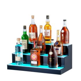 VEVOR LED Lighted Liquor Bottle Display Bar Shelf RF & App Control 24" 3-Step VEVOR LED Lighted Liquor Bottle Display Bar Shelf RF & App Control 24" 3-Step